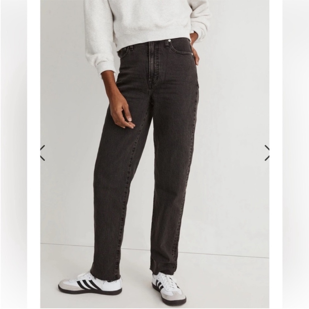 Madewell The Perfect Vintage Straight Jean w/ Raw Hems Size: 30